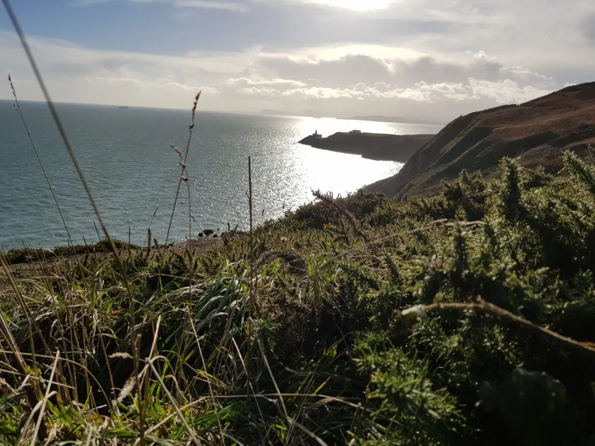 Sea and headland near Baily Lighthouse on Howth Head