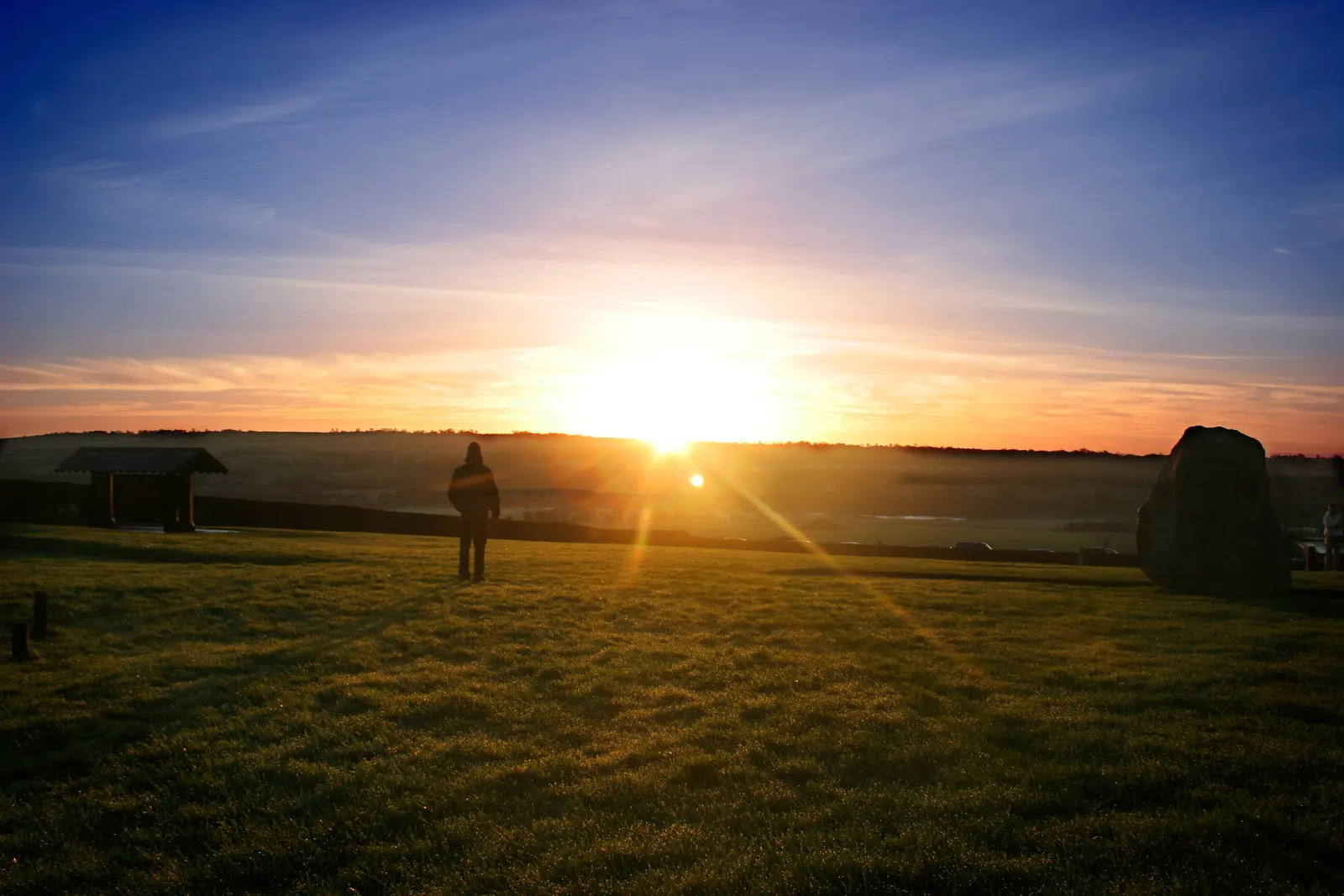 Sunrise over the fields of the Boyne Valley near Newgrange